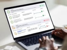 M365 report showing on a laptop screen
